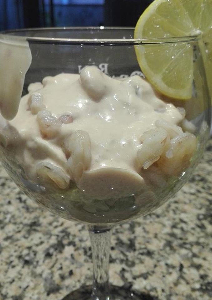 Una foto de Cooktail de gambas