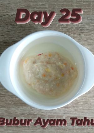 Foto resep Bubur ayam tahu mpasi 6 bulan