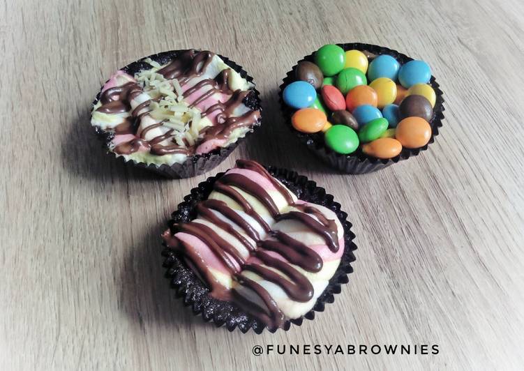 Eggless melted brownies