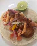 Tacos de camarón capeado