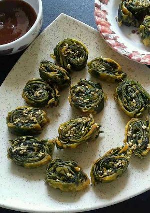 A picture of Spinach patra.