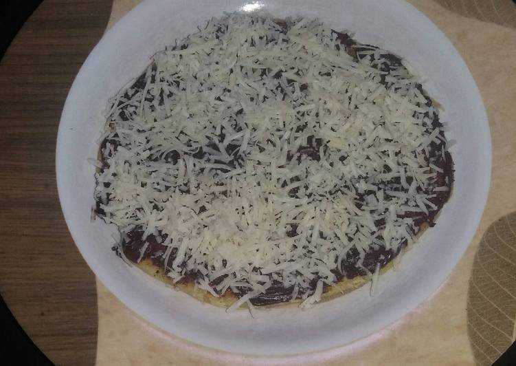 Cara membuat 14. Roti Maryam Topping Coklat Keju sedap