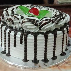 A picture of Chocolate cream cake for my birthday 1 pound cake.