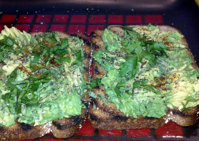 Steps to Make Andrew Copley grilled avocado toast