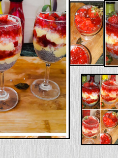 ஸ்ட்ராபெரி சாகோ கஸ்டார்ட் டிலடை்(Strawberry sago custard delight recipe in tamil) செய்முறை முக்கிய புகைப்படம்