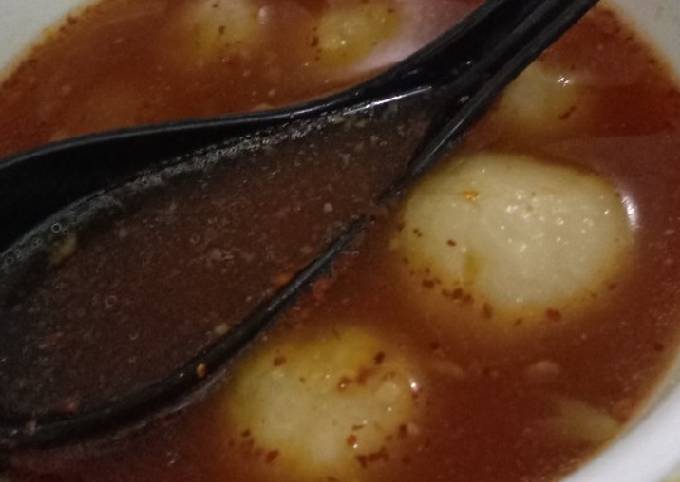 Resep Cilok kuah bakso simple yang Bisa Manjain Lidah
