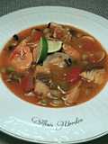 Sopa de pescado y mariscos congelados