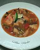 Sopa de pescado y mariscos congelados