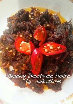 Foto resep Dendeng Balado ala Timika