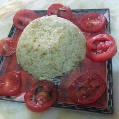 A picture of Coconut rice# my unique rice recipe contest#.