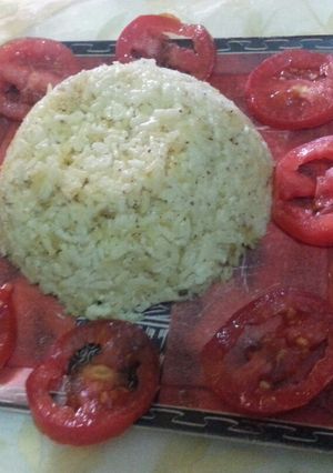 A picture of Coconut rice# my unique rice recipe contest#.
