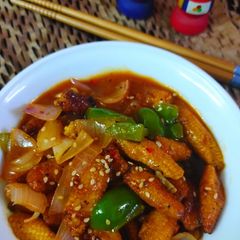 A picture of Chilli babycorn.
