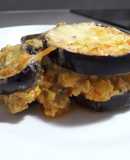 Moussaka ligera con soja texturizada y leche de coco al curry