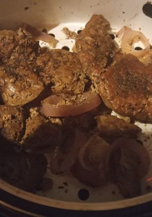 Φωτογραφία της συνταγής Συκώτι στο ατμό χωρίς λάδι με slow cooker (rushell hobbs slow coocker)