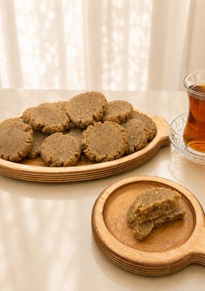 عکسی از دستور کوکی پسته و کره بادام زمینی