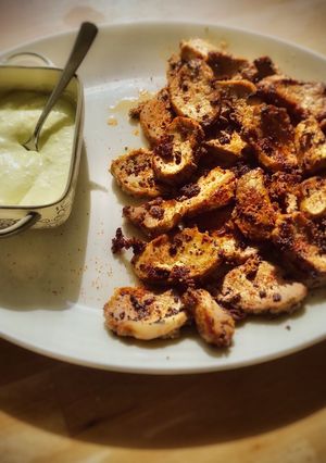 Una foto de Solomillo de cerdo al Shichimi togarashi con mayonesa de wasabi