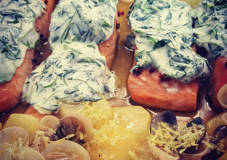 Salmão com molho de agrião