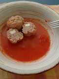 Albóndigas con chile chipotle. ॐ