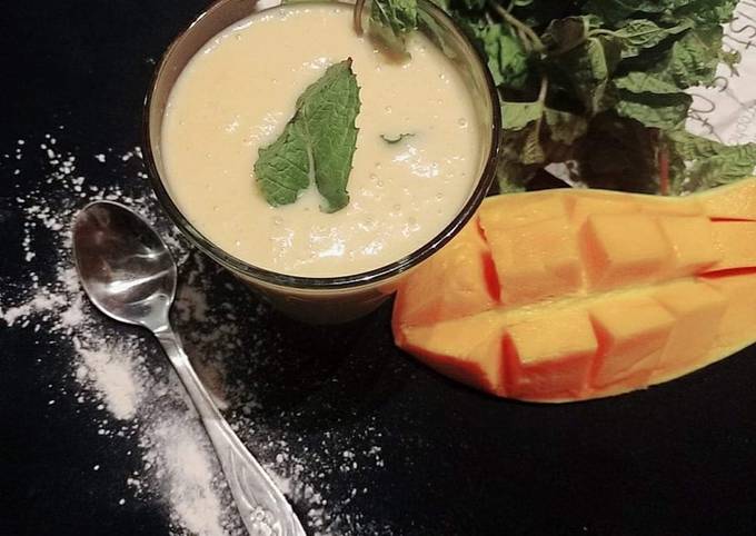 Steps to Make Eric Ripert Mango mint lassi..