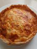 Quiche de gambas al ajillo