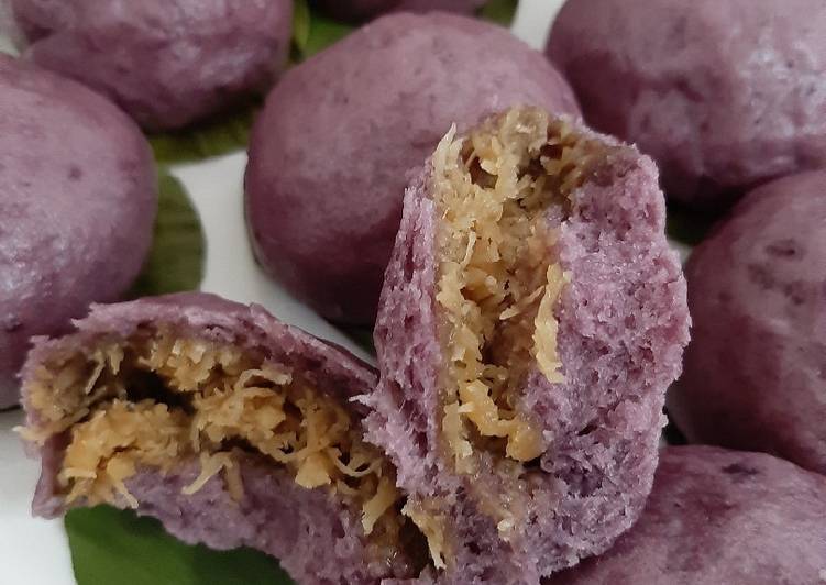 Cara mudah memasak Bakpao Ubi Ungu Anti Gagal