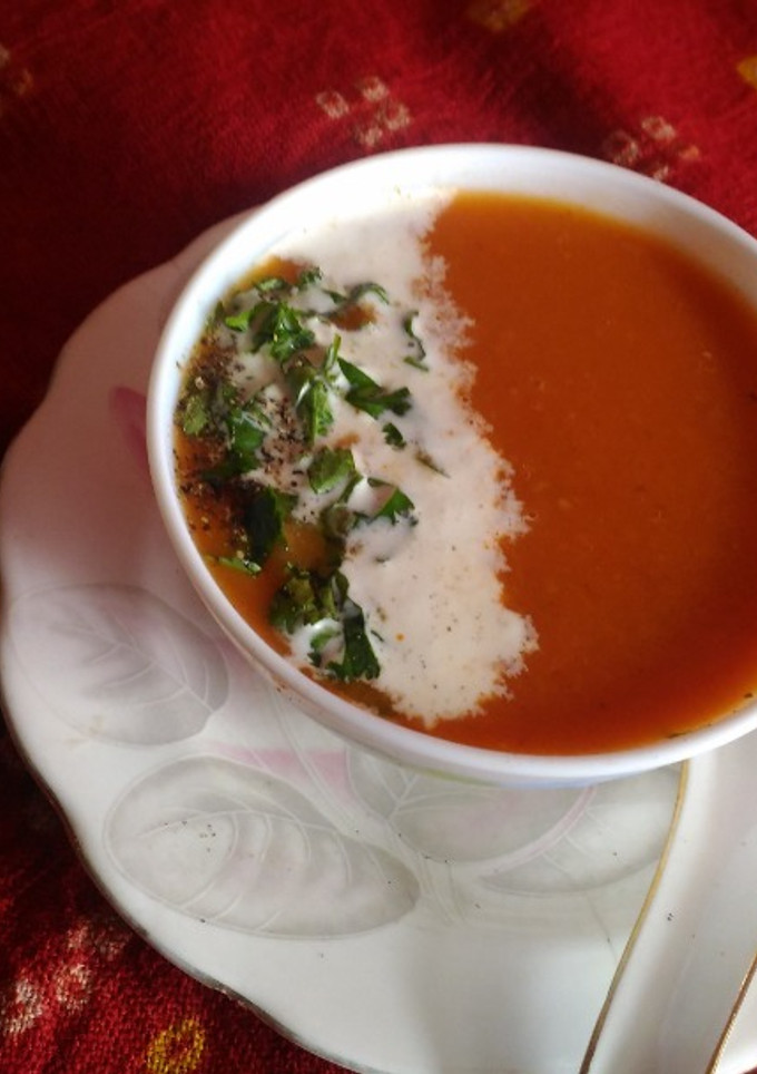 A picture of Tricolour soup.