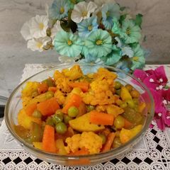 A picture of Tricolour sabji.