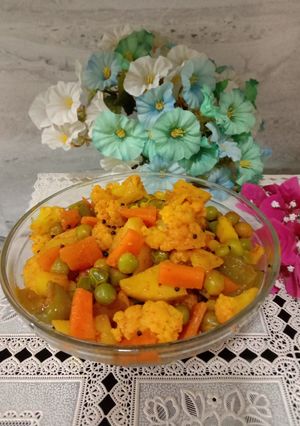 A picture of Tricolour sabji.