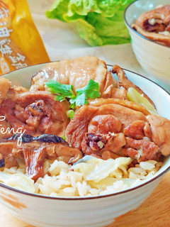 麻油雞高麗菜飯(電鍋版) 的食譜成品照片