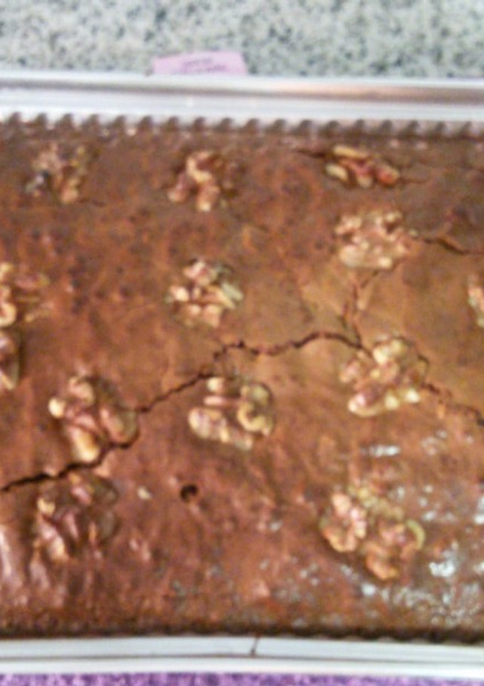 Una foto de Brownie de nueces