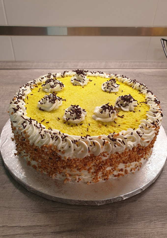 Una foto de Tarta de limón y nata