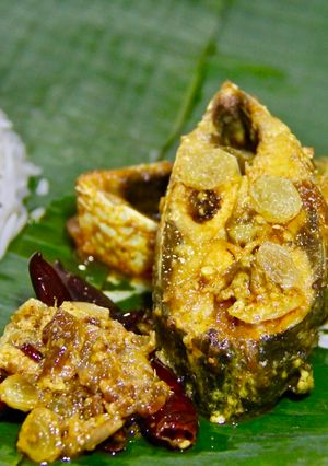 A picture of Ilish Malai Roast.