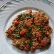 Egg tomato onion omlette