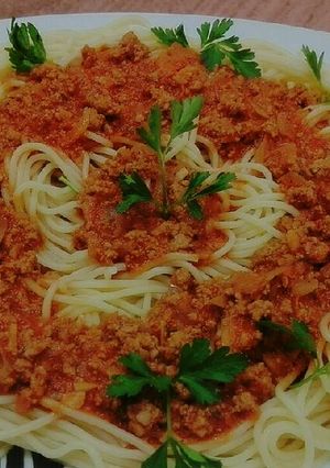 صورة لوصفة معكرونة باللحمة 😍😍