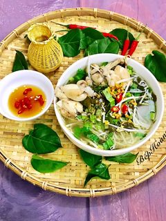 Hình của món Canh Ếch Nấu Lá Giang.
