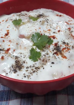 A picture of Dahi Aloo Raita.