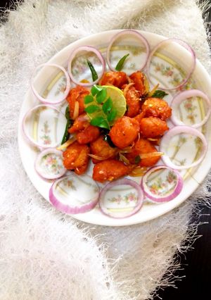 A picture of Paneer 65.