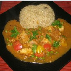 A picture of Coconut fish curry.