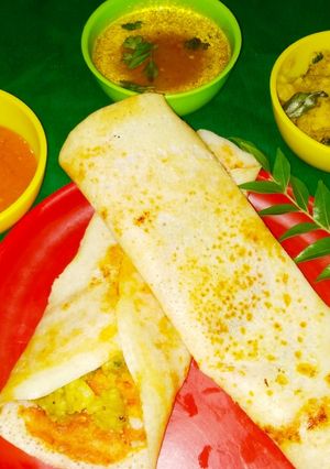 A picture of Spicy Mysore Masala Dosa.