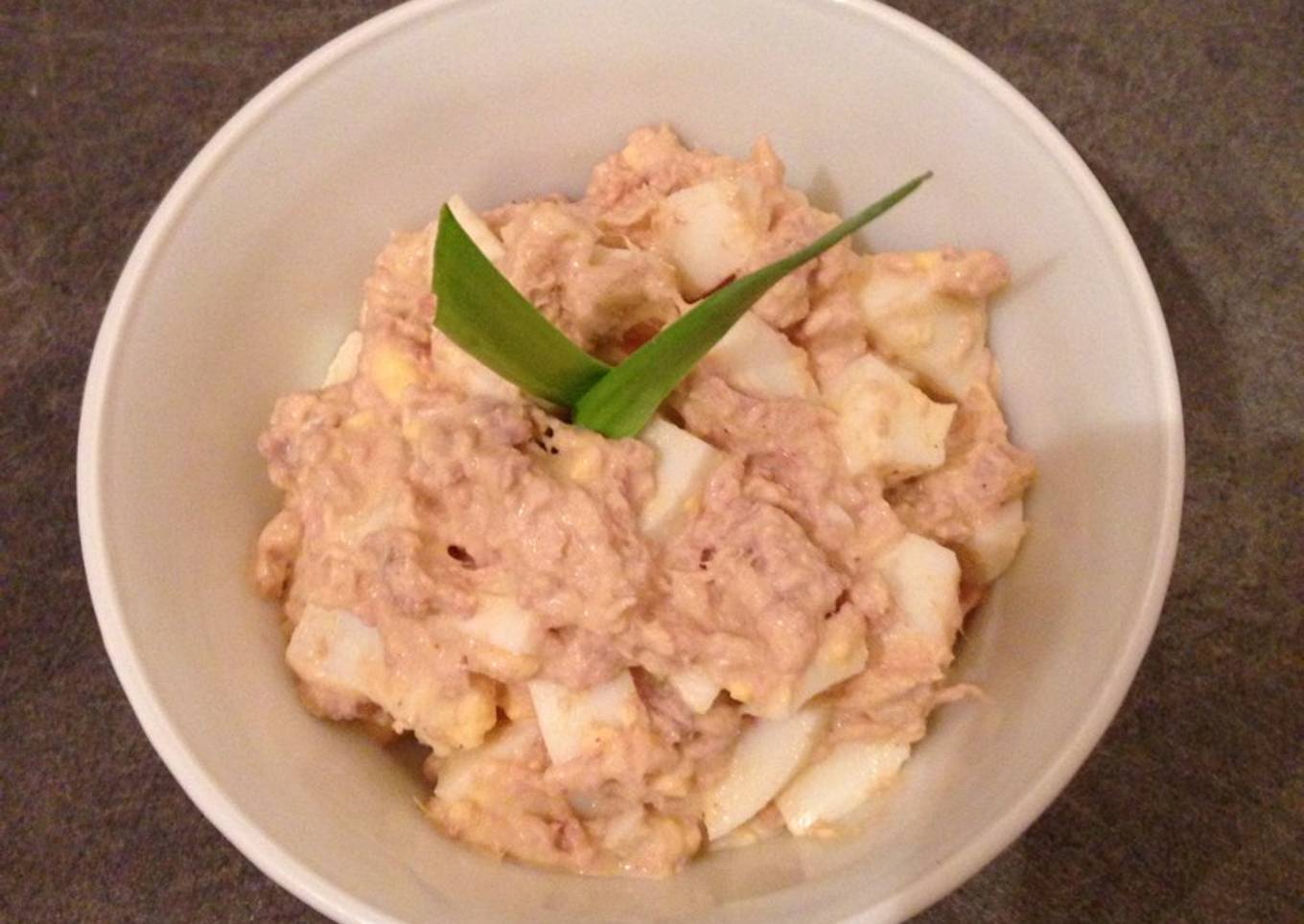 Salade de thon telur rebus mayonnaise keto