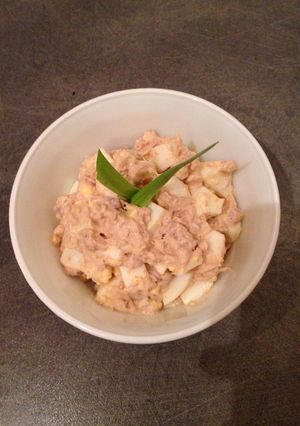 Foto resep Salade de thon telur rebus mayonnaise keto