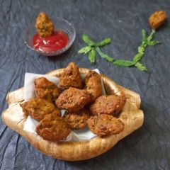 Easy and Crispy Bitter gourd skin muthiyas A picture of Easy and Crispy Bitter gourd skin muthiyas.