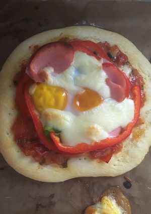 Hình của món Em chia sẻ cách làm đế bánh pizza.