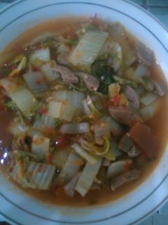 Foto resep Tumis sawi putih pedas...