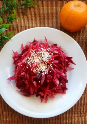 عکسی از دستور سالاد ترب و لبو