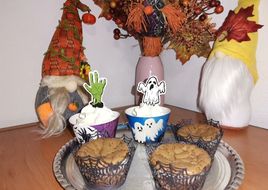 Halloween-i brownie muffin