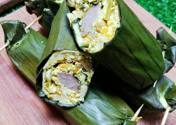 Resep Pepes tahu isi sosis gurih enak👌 Anti Gagal