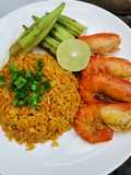 ข้าวผัดกุ้งใส่เครื่องเทศอินเดีย