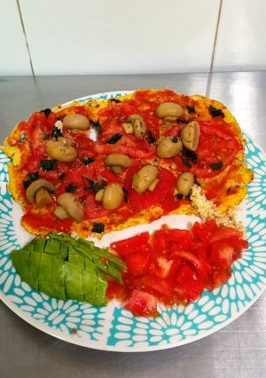 Una foto de Pizza de coliflor 😋