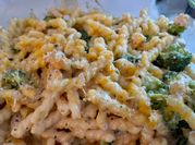 A picture of breaded chicken alfredo